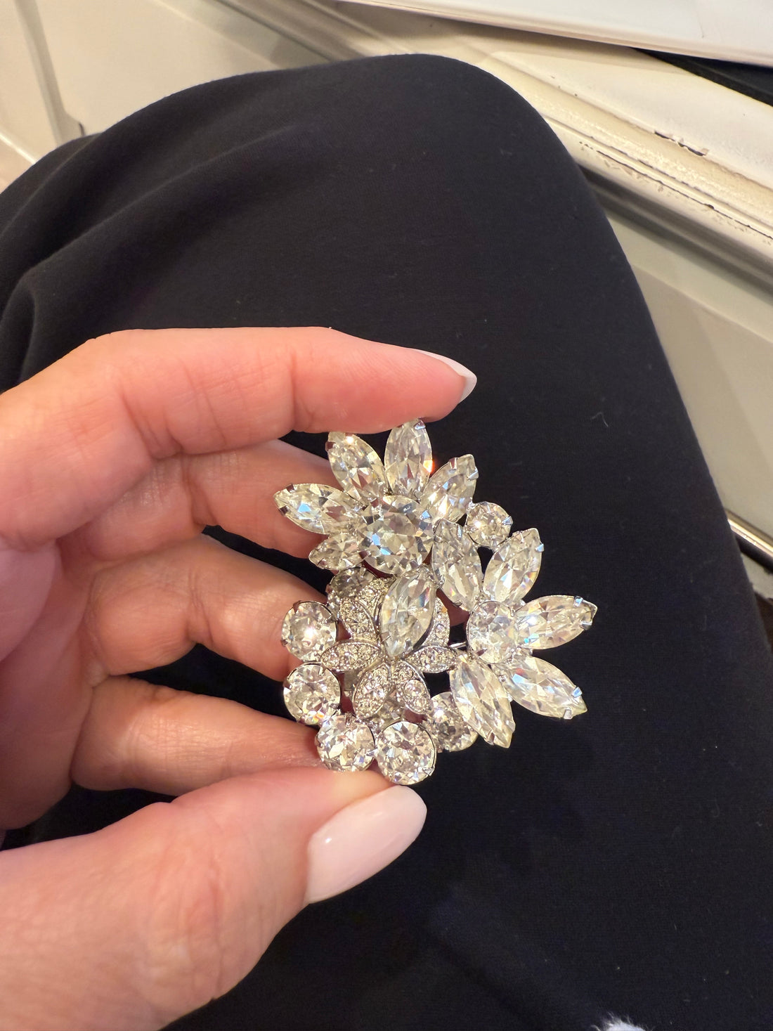 Weiss crystal brooch