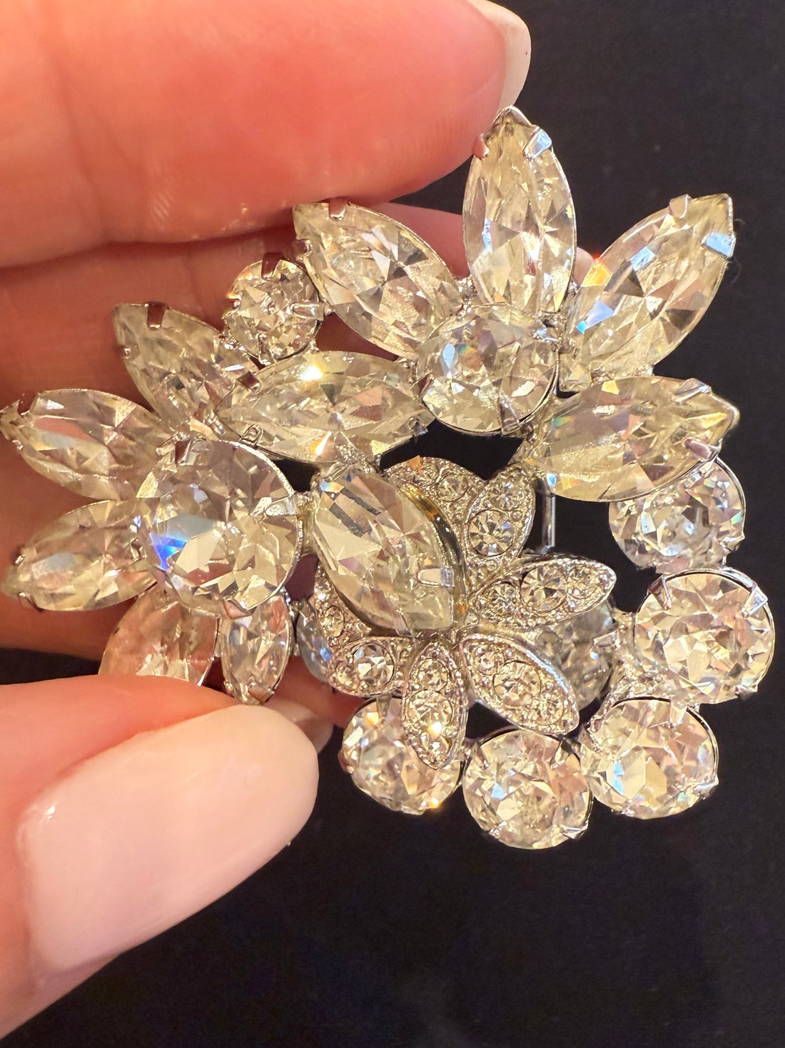 Weiss crystal brooch